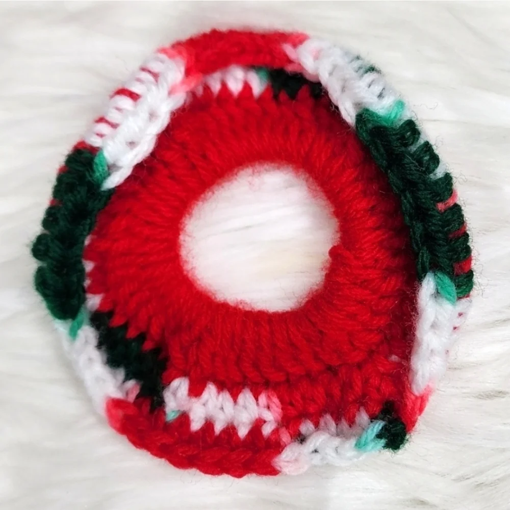Handmade Textured Crocheted Scrunchies Ponytail Holder Hair Tie Set Of 5 - New